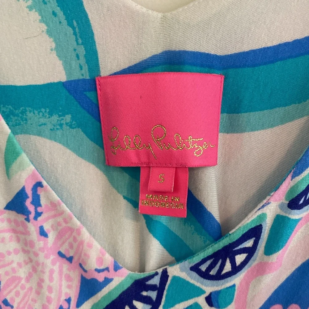 Lilly Pulitzer Blue and Pink Patterned Dress - Picture 2 of 7
